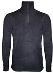 N225JH HOT THERMO Underwear Jersey Jacket Zip Neck For Men's Black Navy - S-3XL (Black, M)