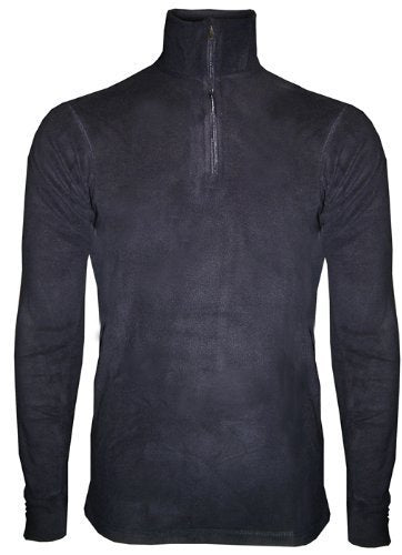 N225JH HOT THERMO Underwear Jersey Jacket Zip Neck For Men's Black Navy - S-3XL (Black, L)