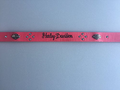 Coastalpet Harley-Davidson Laser Leather Collar In Pink