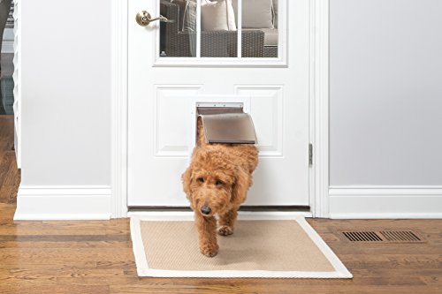 PetSafe Freedom Aluminum Pet Door for Dogs and Cats, White, Tinted Vinyl Flap