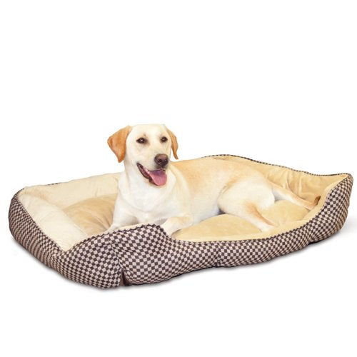 K&H Manufacturing 3166 Self Warming Lounger Sleeper Bed For Dogs (Brown, 32x40)