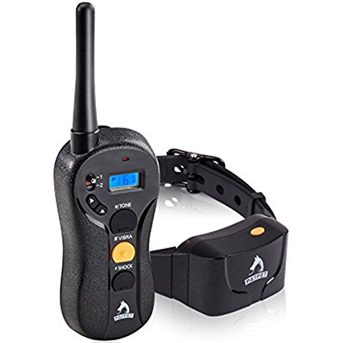PATPET Dog Training Collar - Rechargeable & Waterproof - 1960ft Blind Operation Remote Controlled Collar with Tone / Vibration / Shock Mode, Easy to train - All Size Dogs (10Lbs - 100Lbs)