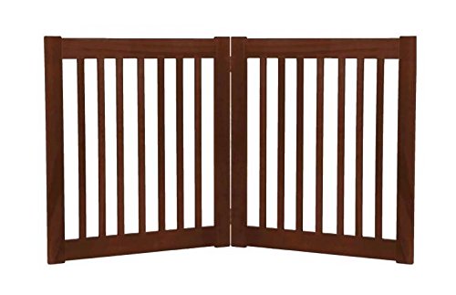 Dynamic Accents 42220 - 27 Inch 2 Panel Free Standing EZ Gate - Mahogany