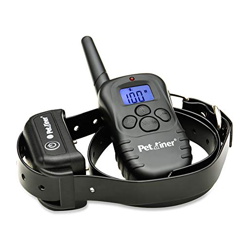 Petrainer PET998DB1 100percent Waterproof and Rechargeable Dog Training Collar, Vibration and Shock Electric Basic Dog Collar