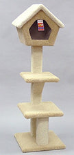 North American Pet 49224 Classy Kitty Deluxe Tree avec maison en haut de 62,5 pouces.