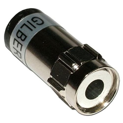 Corning Gilbert GF-UE-6Q Connecteurs de compression quadruple ultraease pour câble RG-6 - argent, sac de 100