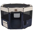 PET PET PET Soft Side Play Yard 46 pouces x 46 pouces x 28 pouces de grande marine, bronzage