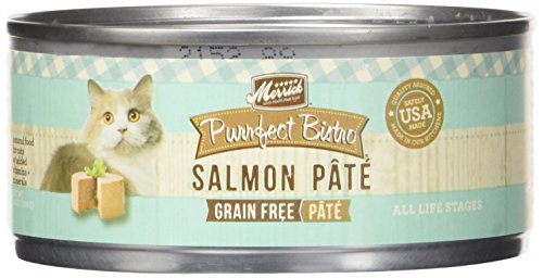 Merrick Purrfect Bistro Grain Free Salmon Pate Pate Cat Cat Food, 5,5 oz., Cas de 24