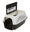 Petmate 21225 Two Door Top Load 19-Inch Pet Kennel, Metallic Pearl White and Coffee Ground Bottom