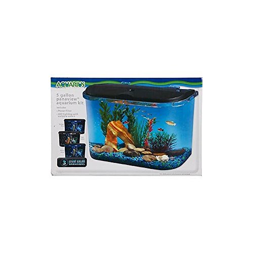 Kollercraft AA8813 Kit d'aquarium d'angle arrondi avec LED de 5 gallons
