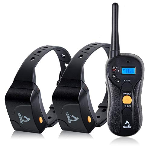 Dog Training Collar -Rechargeable & Waterproof 660yd Remote Control Collar For 2 dog- Blind Operation Remote with Tone / Vibration / Shock Electric Collar