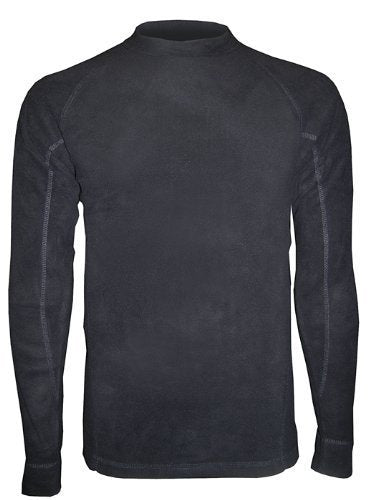 N221JH HOT THERMO Underwear Jersey Round Neck For Men's Black Navy - S-3XL (BLACK, XL)