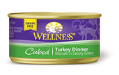 Wellness 2662 Cubed Turkey Dinner Canned Cat Food 24/3 Oz