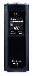 CyberPower Intelligent LCD Series 8 Outlet UPS Mini-Tower Battery Backup & Surge Protection (1500VA)