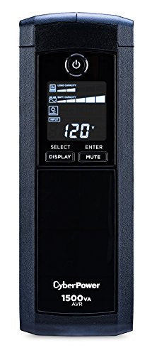 CyberPower Intelligent LCD Series 8 Outlet UPS Mini-Tower Battery Backup & Surge Protection (1500VA)