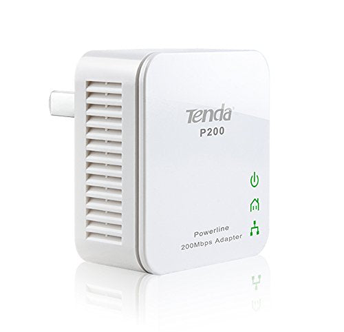 Tenda P200 1 Port Powerline Mini Adapter Kit Speed up To 200Mbps - White