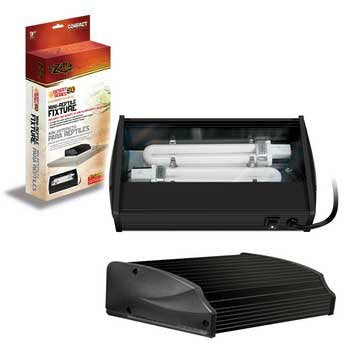 Zilla Low Profile Black Desert Reptile Fixture