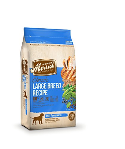 Merrick Classic Large race Real Poulet, riz brun et nourriture pour chiens sèches aux pois verts, 30 livres