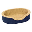 Petmate 27174 Lounger Plush/Suede Bed in Blue/Grey (28x21x7.5 inch)