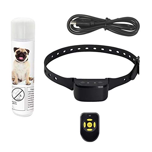Rechargeable No Bark Spray Collar Pet Citronella Anti Bark Collar Training Device Trainer for Dogs, 2 in 1 Pet Anti Bark Device for Dogs(Black) by Oclot