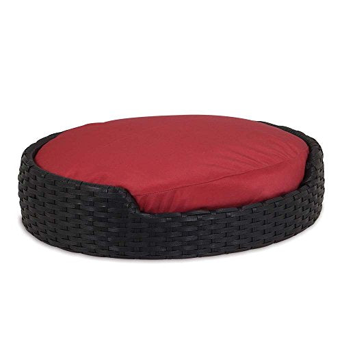 Petmate Poly Wicker Bed With Cushion