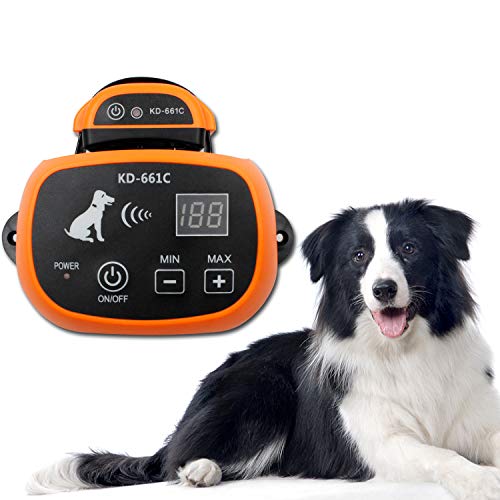 Depps Wireless Dog Containment System with Rechargeable Transmitter and Rechargeable Collar Receiver - Safe & Easy Install WiFi Radio Electric Dog Fence (One Dog System Orange)