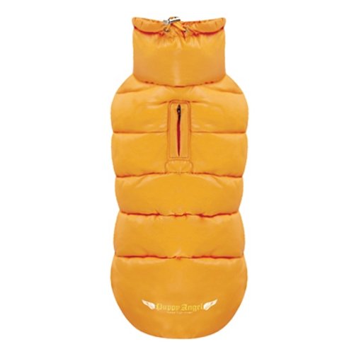 Puppy Angel Dog Down Padding Vest Regular Snap (Orange, Medium)