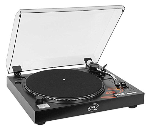 Pyle PLTTB1 Professional Belt-Drive Manual Turntable with 33 and 45RPM Speeds