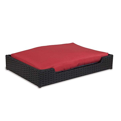 Petmate 80239 Poly Wicker Bed With Cushion (29X20 (Rectangle))
