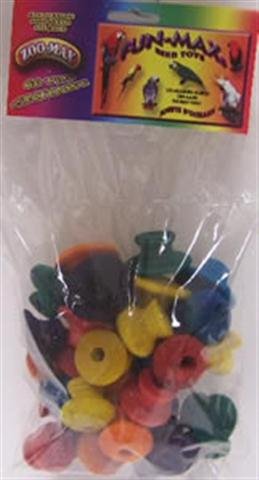 Zoo Max DUS093 Colored Wood Parts 36 piece Bird Toy