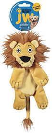 JW Pet Company Crackle Heads Leroy Lion Dog Toy, Medium