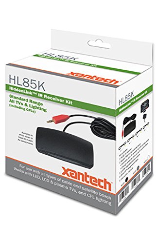 Xantech HL85BK LCD/CFL Hidden Link Universal 80 Feet Extendend Range IR Receiver Kit