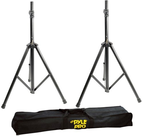 PylePro PSTK103 Heavy-Duty 8' Dual Universal Speaker Stand Mount Holders with Traveling Bag Kit