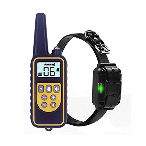 Collier de dressage pour chiens avec bip vibra choc ã © tanche et rechargeable collier tã © lã © commande 400 verges