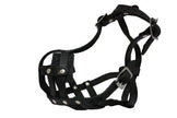 Leather Basket Muzzle (Boston). BM1, Black. 9