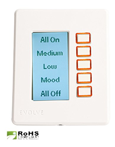 Évoluer LCD-1 Z-wave Single Gang Wall Murd Mouris à 5 bouts Contrôleur LCD - Amond