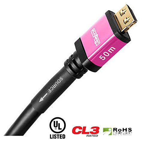 Element ELE16050M Active High Speed 164 Feet 1.4 3D Active HDMI Cable with Ethernet, Anti-Slip Connector