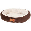 Pioneer Pet 8115 Oval Cuddler Bed Brown Exterior, Cream Interior