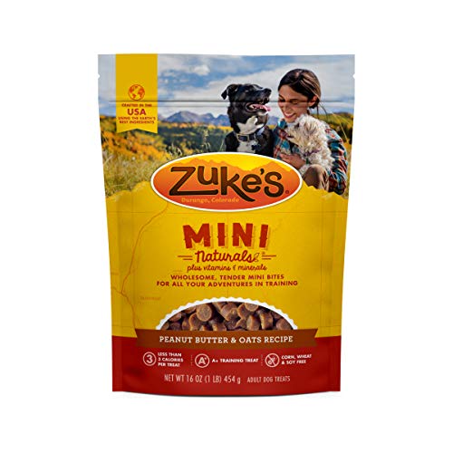 Zuke'S Mini Naturals Peanut Butter & Oats Recipe Dog Treats - 16 Oz. Pouch