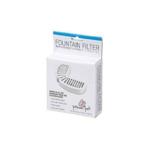 Pioneer Pet 4-Pack Watering Fountain Filter Replacement for Pets