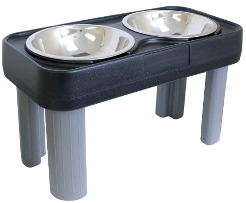Our Pets Raised Feeders Big Dog Feeder-Black-16