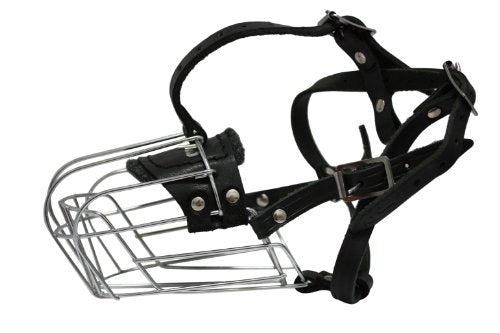 Angel Pet Supplies Miami Wire Cage & Leather Muzzle