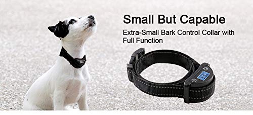 Aniluxe Small Little Dog Anti Bark Stop Barking no bark Collar Full Function beep, Vibration Shock