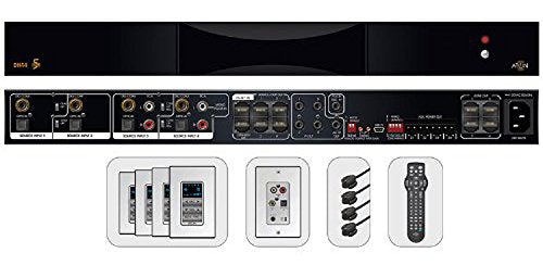 Aton DH44 DIGI-5 Technology Digital Audio Router with Amplified Touch Pad & Remote