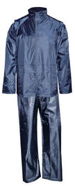 N150JPB 2 Pieces Polyester/PVC Rain Suit for Junior With Pouch Navy Green - S-XL (Navy, XS)