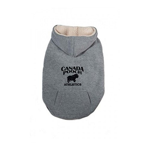 Canada Pooch 19700211 Cozy Caribou Hoodie (Grey, 14 inch)
