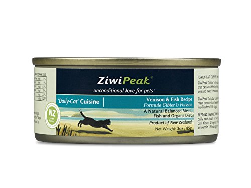 ZiwiPeak Venison & Fish Canned Cat Cuisine (24 Pack, 3 oz. Each)