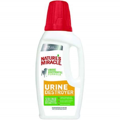 Nature's Miracle Urine Destroyer Formula Stain & Residue Eliminator, 32-Ounce Pour Bottle (P-5727)