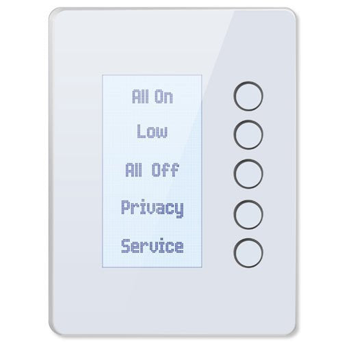 Évoluer LCD-1Wh Z-wave Single Gang Wall Murd Mouris à 5 boutons Contrôleur LCD - Blanc