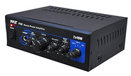 Pyle PTA2 2 x 40 Watt Mini Stereo Power Amplifier with AUX, CD & Mic Inputs
